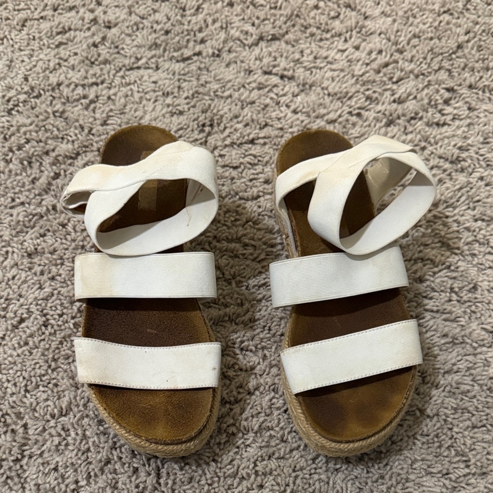 Steve Madden White Strappy Sandals